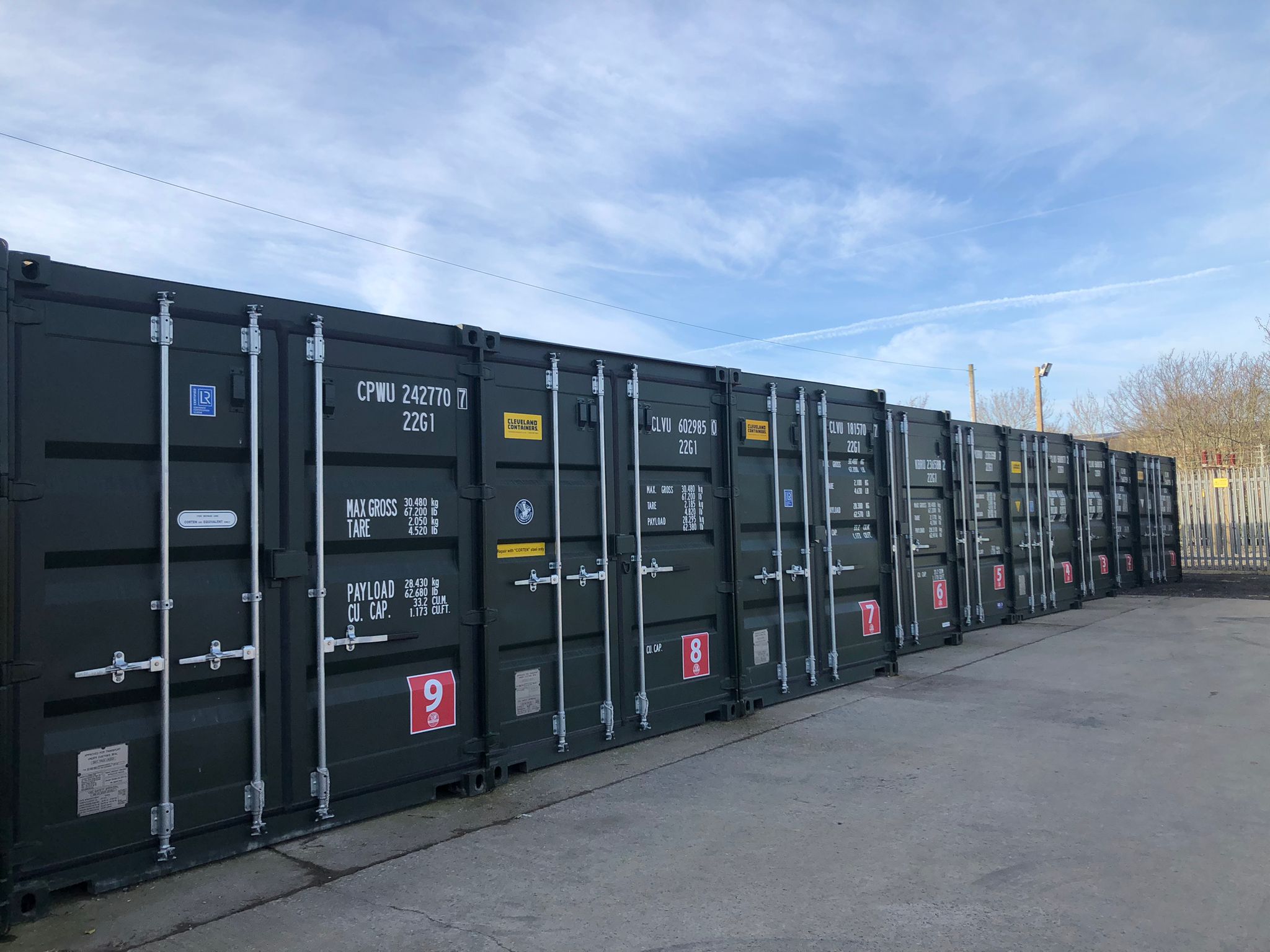 Self storage containers at The Storage Containers Swanage site with open unit and secure access.